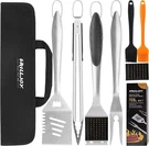 Best Grilljoy 8PCS Bbq Tools Set With Extra Thick Stainless Steel Spatula. Fixed Price $46.15.