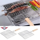 2PCS Barbecue Rack Long Handle Grill Basket Bbq Meat Burger Fish Stand Mesh. Fixed Price $16.99.