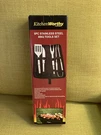 "kitchen Worthy" Bbq 5 Piece Stainless Steel Grilling Set (w/case) & Box. Fixed Price $11.99.