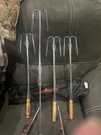 Camp Chef Extendable Roasting Sticks Set Of 4 19.5" - 30" Wood Handle KK193. Fixed Price $11.00.