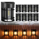 Solar Fence Lights Outdoor 8 Pack Deck Powered With Led Bulbs, Waterproof For. Fixed Price $42.70.