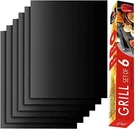 Renook Grill Set Of 6-100% Non-stick Reusable For Gas, Medium, Black. Fixed Price $19.84.