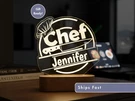 Chef Custom Name Light, Personalized Culinary Led Kitchen Lamp. Fixed Price $31.99.