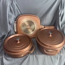 Cc Cooks Companion Flip Round And Oval Dutch Oven Copper Enamel. Fixed Price $50.00.