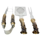 Pine Ridge Antler Handle Grilling Set For Bbq Outdoors Style Cooking. Fixed Price $63.44.