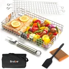 Adjustable Grill Basket W/removable HANDLE-4 Height Levels For Vegetables,meat. Fixed Price $53.00.