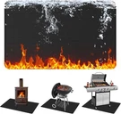 Maxtbee 76X48IN Under Grill Mat Outdoor Waterproof Oilprood Fireroof Pit. Fixed Price $22.85.