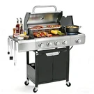Shinestar 4 Burner Propane Gas Grill W/ Side And Lid, 51000 Btu Bbq. Fixed Price $299.99.