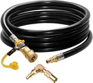 12FT Rv Propane Quick Connect Hose With Elbow Conversion Fitting For Blackstone. Fixed Price $36.95.