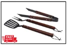 (3 Piece) Grilling Bbq Tool Set With Wooden Handles. Fixed Price $11.95.