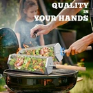 304 Stainless Steel Rolling Grill Basket Vegetable Bbq Tool Gifts For Men Dad. Fixed Price $37.51.