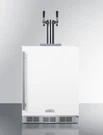 Summit 24" Wide Built-in White Coffee Kegerator, Dual Tap, SBC58WHBIADACFTWIN. Fixed Price $2885.00.