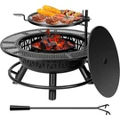 35IN Outdoor Wood Burning Pit Bbq Grill Table Backyard Patio Fireplace. Fixed Price $108.96.
