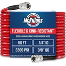 Pressure Washer Hose 50 Ft 3/8 Quick Connect Steel Braided Gray Stainless. Fixed Price $154.99.