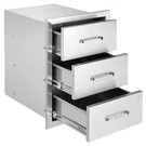 Outdoor Kitchen Drawers 16" X 21.5" 18" D, Flush Mount Triple Access Bbq. Fixed Price $193.72.