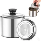 Grease Container For Kitchen 34OZ Bacon Saver With Strainer 410 Stainless. Fixed Price $12.97.