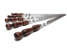 10-PACK Stainless Steel Flat Bbq Skewers With Wooden Handle 24IN To 28IN Long. Fixed Price $129.99.