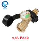 2/6 Pack Propane Tank Gauge Converts Pol Lp To Universal Qcc 100LB. Fixed Price $20.17.