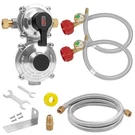 2 Stage Auto Changeover Propane Gas Regulator With Two 18" Rv Pigtail Prop.... Fixed Price $64.82.