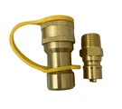 1/2" Qdd Lp Gas Quick Disconnect Connector & Male Insert Plug Solid Bras. Fixed Price $15.19.