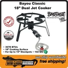 Bayou Classic SP2 Dual Jet Cooker 18" 367K Btus Up 102 Quart Stockpots. Fixed Price $124.88.