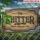 Rustic Funny Text Metal Sign Please Enjoy Your Visit Bathroom Wall Decor. Fixed Price $10.79.