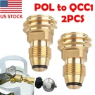 2PCS Pol To QCC1 Propane Tank Adapter 100 Lbs Lp Valve TYPE-1 Fitting Us. Fixed Price $10.99.