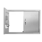Outdoor Kitchen Doors With Handles & Hooks Stainless Flush Double Access. Fixed Price $76.99.