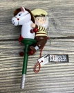 Vtg Christmas Ornament Hersheys Licensed 1994 Wood Chef On Horse Pogo Stick 4.5. Fixed Price $10.49.