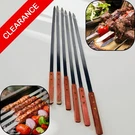 New 24 Brazilian Bbq Skewers, Stainless Steel Kabob Sticks Flat Blade. Fixed Price $29.00.
