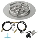 American Fireglass 18" Round Flat Pit Kit With Spark Ignition Propane. Fixed Price $577.49.
