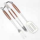 3 Piece Heavy Duty Grill Tool Set Stainless Steel Bbq Utensils With Rosewoo.... Fixed Price $95.85.