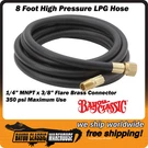 Bayou Classic 7908 Lpg Liquid Propane Gas High Pressure 8' Foot Hose 350 Psi. Fixed Price $34.88.