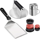 4PCS Grill Accessories For Blackstone, Stainless Steel Smash Burger Press Kit,. Fixed Price $64.84.
