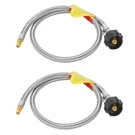 Ggc 3 Ft Stainless Braided Rv Propane Pigtail Hose (2PCS) QCC1 Connector With.... Fixed Price $26.84.