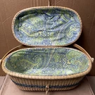 Qvc Nantucket Style Picnic Basket Set New In Box / Y65. Fixed Price $14.28.