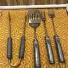 Jenn-air 4PC Stainless Steel Bbq Grill Tool Set, Spatula ,tongs, Brush,fork-aa. Fixed Price $28.50.