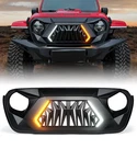 Gladiator Vader Matte Grille W/ Led Running Light For 18-26 Jeep Wrangler Jl Jt. Fixed Price $139.99.