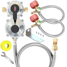 2-STAGE Auto Changeover Lp Propane Gas Regulator With 48''STAINLESS Braided R.... Fixed Price $77.26.