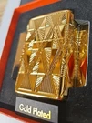 Zippo Lighter Luxury Diamond Gold Plated Armor 360 Multicut Engraving New. Fixed Price $235.00.