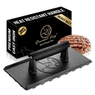 3LB Cast Iron Grill Press, Heavy Duty Smash Burger For Griddle Heat Res.... Fixed Price $52.39.
