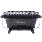 Oval Cast Iron Grill Outdoor Charcoal Tabletop Skillet Hibachi. Fixed Price $91.89.