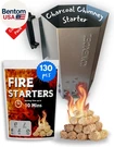 Charcoal Chimney Starter Xl & Fire Set, Heavy Duty. Fixed Price $66.28.