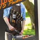 Nib Mammoth Adj. Bbq Grilling Apron 15 Pkts - Tools, Spices, Cans Of Beer & Soda. Fixed Price $29.95.