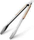 Wood-handled Grill Tongs, 19.5"/50CM Extra Long Bbq Heavy Duty Premium St. Fixed Price $29.95.