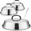 Cheese Melting Dome Stainless Steel Round Steaming Basting Cover Set 3 Pcs New. Fixed Price $29.89.