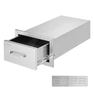 14X8.5 Inch Outdoor Kitchen Stainless Steel, Flush Mount Double Drawers,. Fixed Price $105.45.