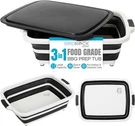 Birdrock Home Collapsible Large Bbq Prep Tub W/cutting Board, Multi-function Gri. Fixed Price $57.97.
