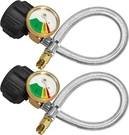 2 Pack 1/4" Inverted Rv Propane Pigtail Hose With Gauge, 15INCH. Fixed Price $33.34.