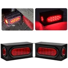 2PCS Steel Trailer Lights Boxes Housing Kit W/6 Inch Oval Red Led Tai.... Fixed Price $45.65.